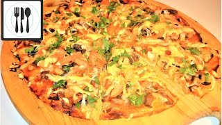Как приготовить Вкусную ПИЦЦУ. Тонкая Пицца с курицей и грибами Как приготовить Вкусную ПИЦЦУ. Тонкая Пицца с курицей и грибами