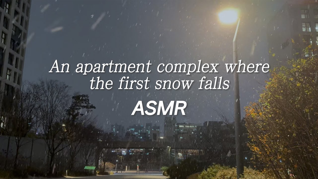 [ASMR] 첫눈 내리는 아파트 단지 Ⅰ An apartment complex where the first snow falls