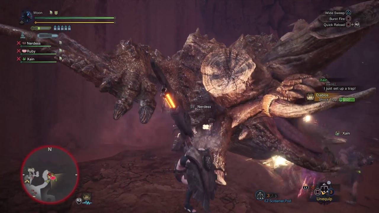 Monster Hunter: World Beta No armor Diablos and Barroth hunter email