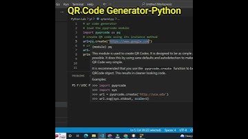 QRCode Python Tutorial | Python Tamil #shorts