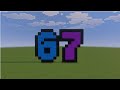 EASY How to Make 67 in Minecraft Pixel Art Tutorial