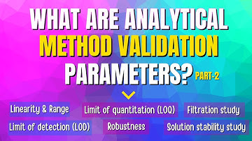 What are Analytical Method Validation  Parameters Part-2
