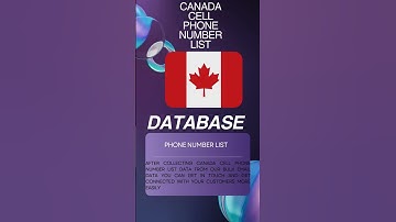 Canada Cell Phone Number List | Bulk Email Data