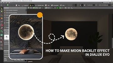 How to make moon backlit effect in DIALux Evo