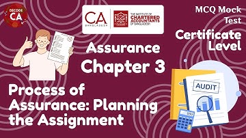 ICAB Assurance (Certificate Level) Chapter 3 MCQs |  Process of Assurance: Planning the Assignment
