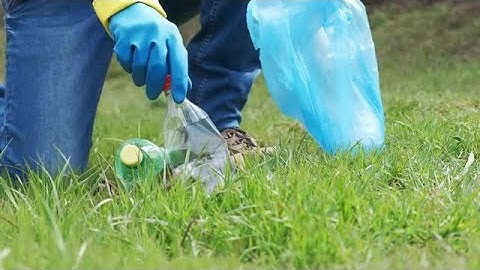 Picking Up The Trash Stock Video