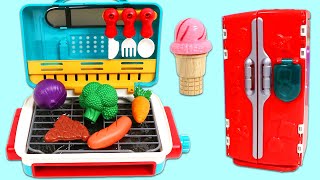 Cocomelon Baby JJ & Cody Summertime BBQ Grilling Meal Time with Play Doh Refrigerator & Ice Cream