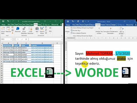 Video: Excel'den Word'e Nasıl Aktarılır