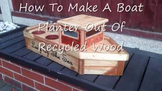 A short video showing how to build a boat plant pot out of pallets and other recycled materials.