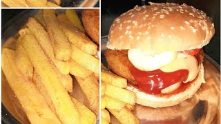 ALOO TIKKI BURGER with HOME MADE FRENCH FRIES.. #SUMRIT ZONE