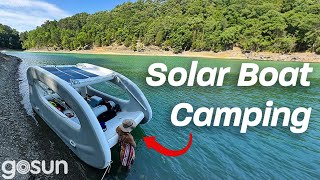 We Lived On A Solar Powered Boat For 100 Hours... | GoSun Elcat Splash Camping Trip | GoSun Resimi