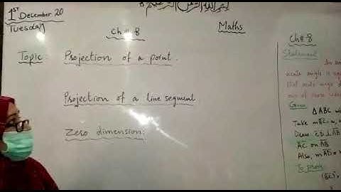 10th class Mathematics Lecture Chapter 8 (Projection of a Point)