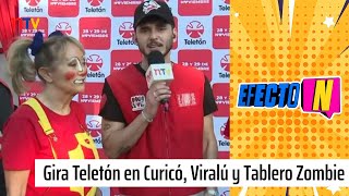 En Efecto N Gira Teletón En Curicó, Viralú Con Entretenida Carrera De Arañas Y Tablero Zombie