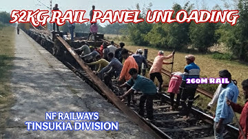 Rail Panel Unloading 260M #railway #railpanel #railwork #indianrailways #railworker #railwork #rail