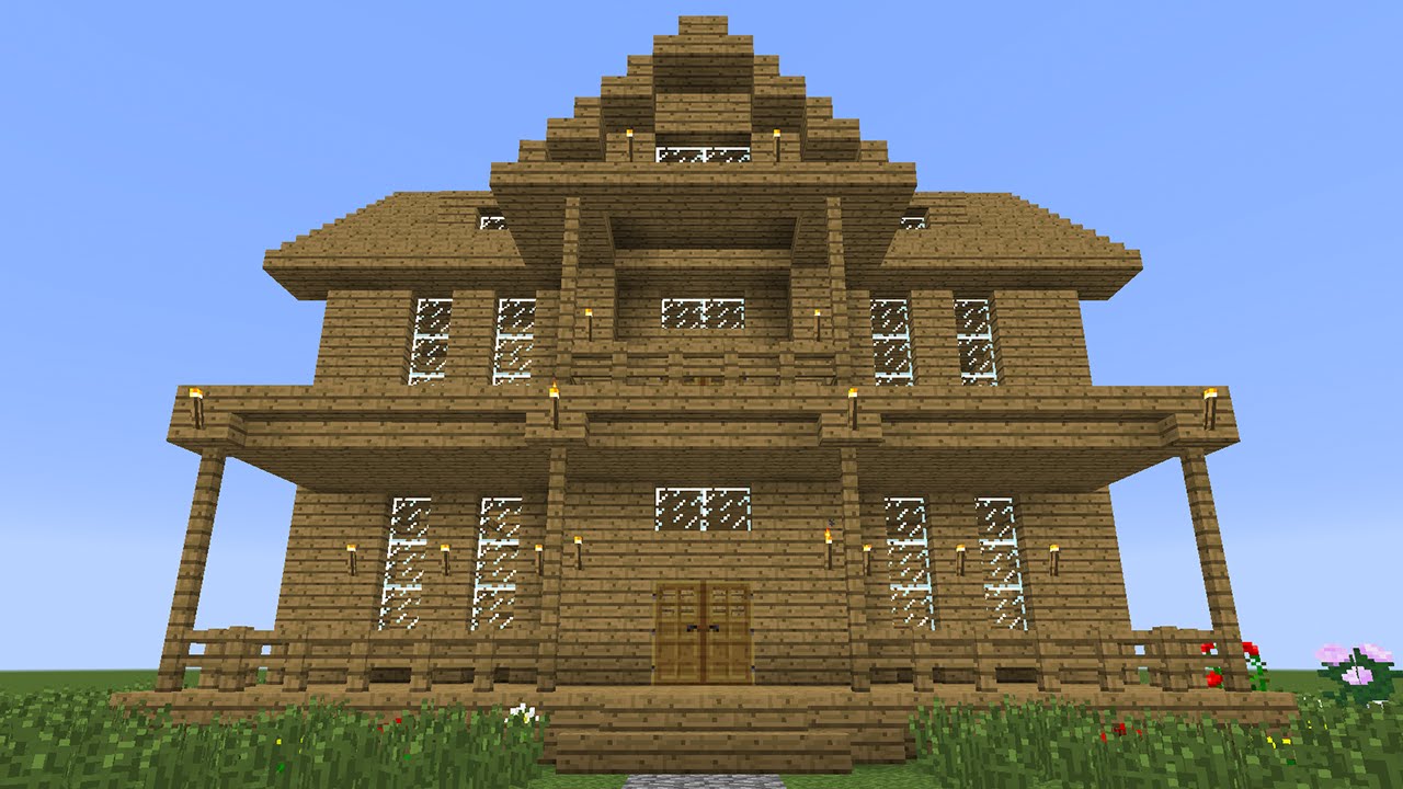 Minecraft - How to build a Wooden House - YouTube