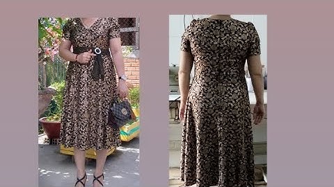29/ Võ Thị Rảnh/Hướng dẫn cắt rập đầm xoè , cổ tim chồng . Trên vải có độ co giản.