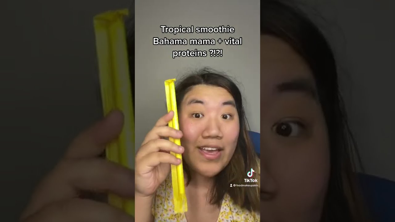 Tropical smoothie cafe Bahama Mama + vital proteins review - YouTube