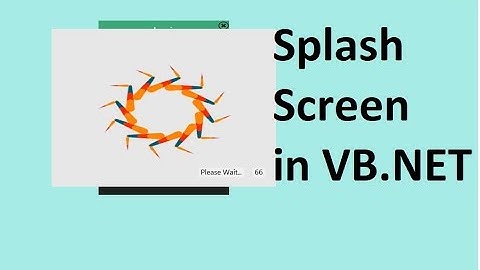 Splash Form Desing & Coding  in VB Net by Ramdas Sir In Hindi