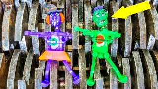 DANCING ZOMBIES SHREDDED! FUNNY TOY RECYCLING EXPERIMENT!