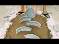 Great idea from cement and leaves | Perform the waterfall easily from the leaves of the tree