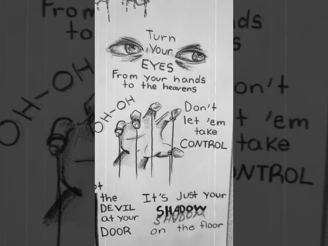 Lyric drawing to Shadow by @LivingstonMusic #music #art #lyrics #drawing #trending #youtubeshorts class=