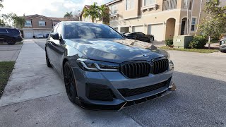 Installing Ninte Front Lip On BMW 5 Series
