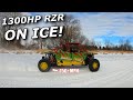 Our 1300HP 2JZ swapped RZR rips a frozen river! + we try the PARACHUTE!