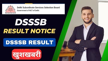 DSSSB RESULT NOTICE | dsssb jja | dsssb statistical assistant #dsssbprtvacancy #dsssbexamdate
