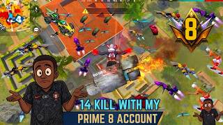 14 kill in br mode on my prime 8 free fire account screenshot 3