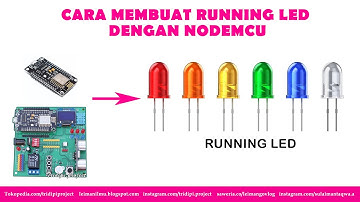 Cara membuat running led dengan nodemcu mudah - ARDUINO | IOT | AUTOMATION