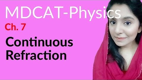 MDCAT Physics Lecture Series, Ch 7, Continuous Refraction, Physics MDCAT Entry Test