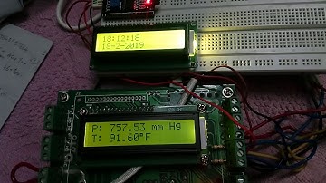 I2C LCD Clock ds3231 with BMP180 on 1602 LCD