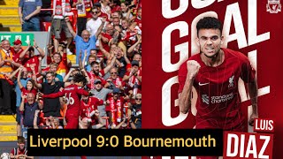 Liverpool 9:0 Bournemouth all goals and extended highlights 🔥
