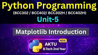 U5L30 Matplotlib Introduction & Installation in Python | AKTU | Unit-5 | BCC302 | BCC402 | Eduglue