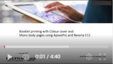 Booklet Making - Color cover from ApeosPro and Monochrome body from Revoria Press