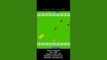 Stampede - 1981 - Atari 2600 ( Atari VCS ) ( Shorts ) #games #atari #atari2600 #atarivcs #retrogames