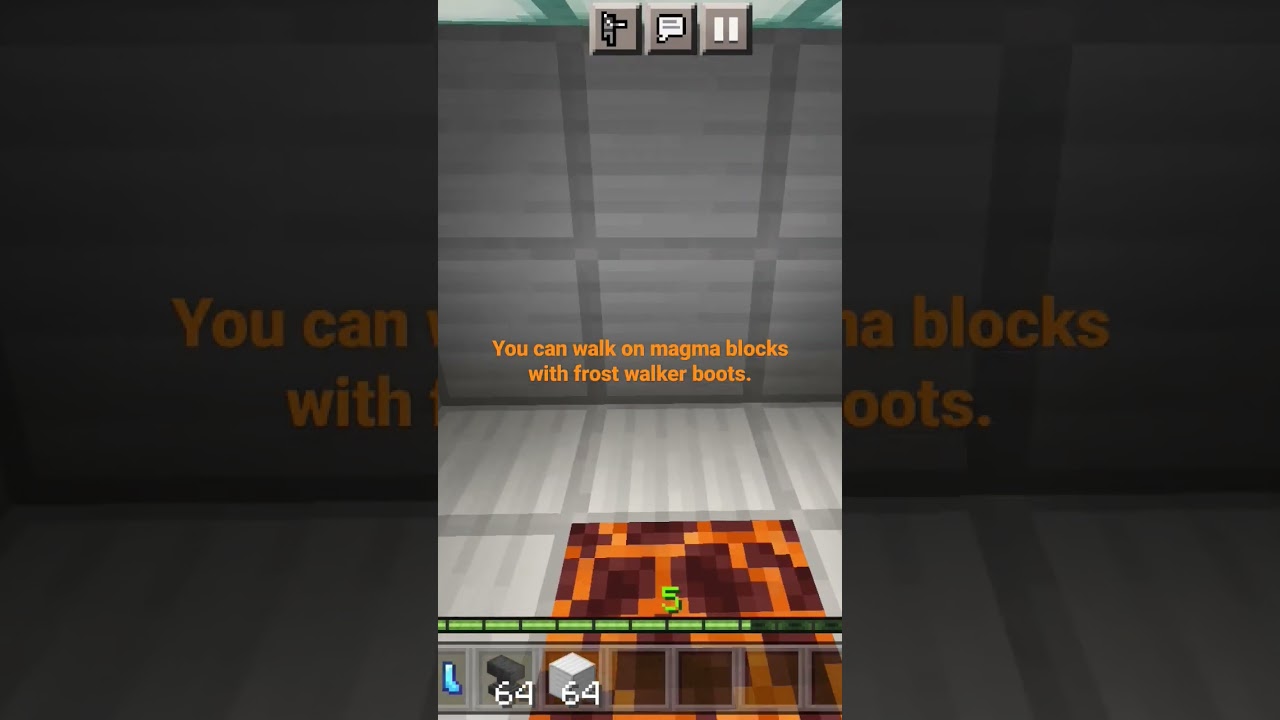 How to walk on magma blocks. Minecraft life hack. YouTube