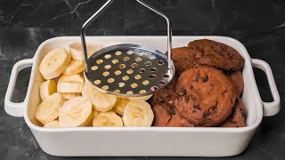 Whisk banana with chocolate cookies! You'll be amazed! Dessert in 5 minutes without baking screenshot 2