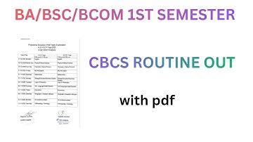 Ba bsc bcom 1st semester cbcs routine out Gauhati University I Can Help You 