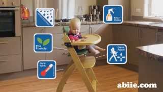 Abiie Beyond Junior High Chair (Y Chair) is an ultra-modern wooden baby high chair designed to grow with your child from infancy 