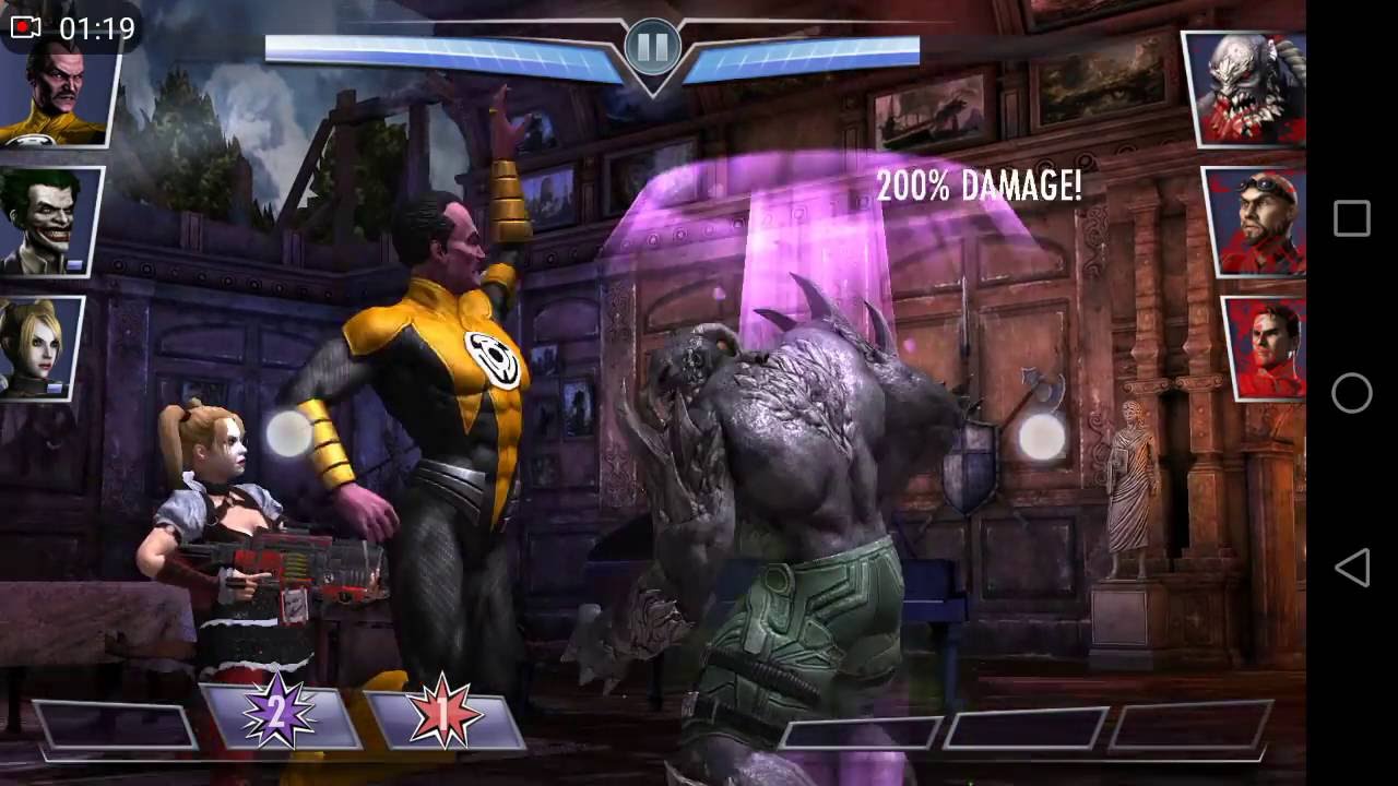 Antimatter Sinestro Character Review - Injustice Mobile Gameplay - With LOA Gear Set