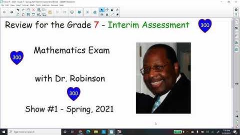 Review for the Grade 7 - Interim Assessment - Spring 2021