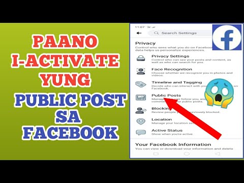 Paano I-Activate yung Public Post sa Facebook Account 2020 | gamit ang cellphone
