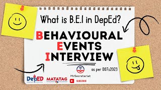 Information Behavioral Events Interview for Administrative Officer II and Non-Teaching Positions News
