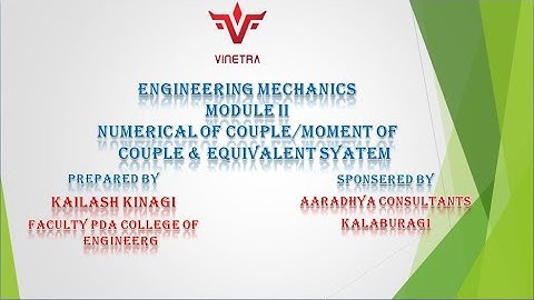 MODULE 2 numerical of couple,moment of couple & equivalent system   II