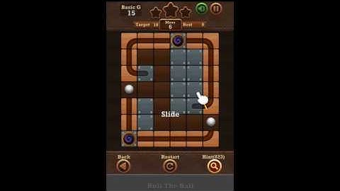 Roll The Ball Slide Puzzle 2 - Moves Basic G Level 15 Walkthrough