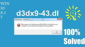 HOW TO FIX d3dx9_42.dll ERROR IN WINDOW 7 [Solve All Dll]