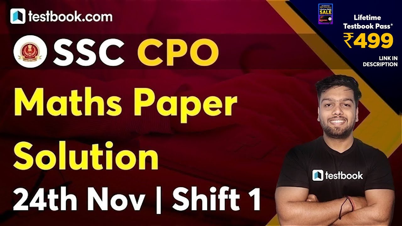 SSC CPO Previous Year Question Paper : Maths (24 Nov 2020 Shift 1) | CPO Maths by Abhas Saini