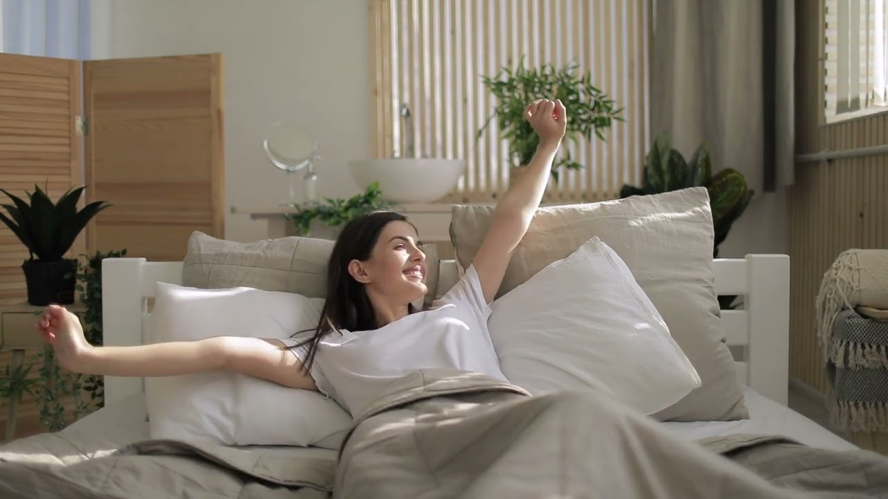 No Copyright Women Wake Up in the Morning | Royalty Free Stock Footage