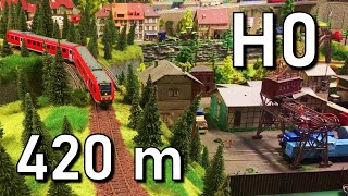 XXL Modellbahneisenbahn H0 1:87 mit 420m Gleis